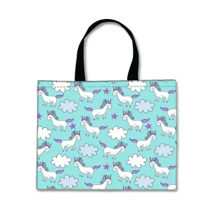 Designer Tote Bag With Zip Beach Gym Travel Bags -  Unicorn