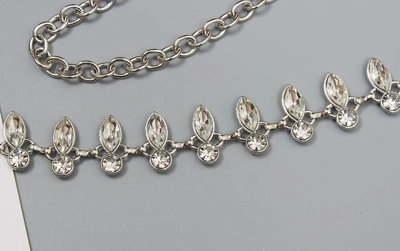 Fashion Rhinestone Waist Chain Decorative Versatile Belt Sexy With Shirt Jeans Metal Chain Belt