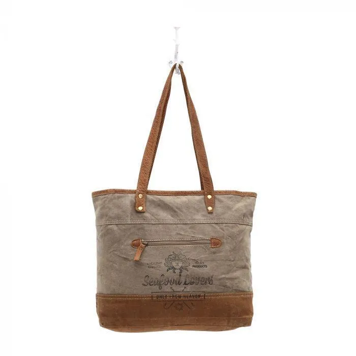 Ferris Wheel Print Canvas Tote Bag