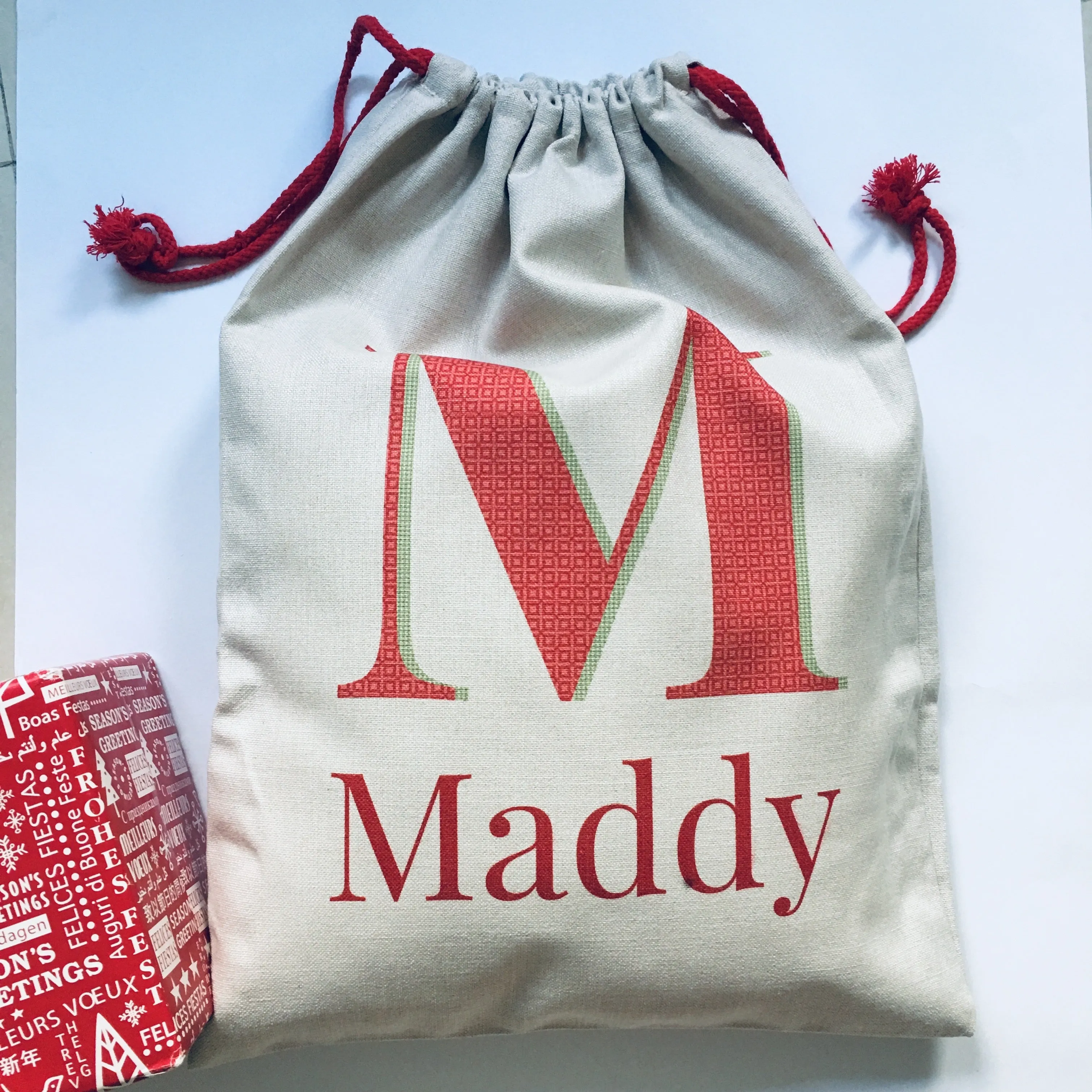 Festive Monogram Santa Sack - Personalised