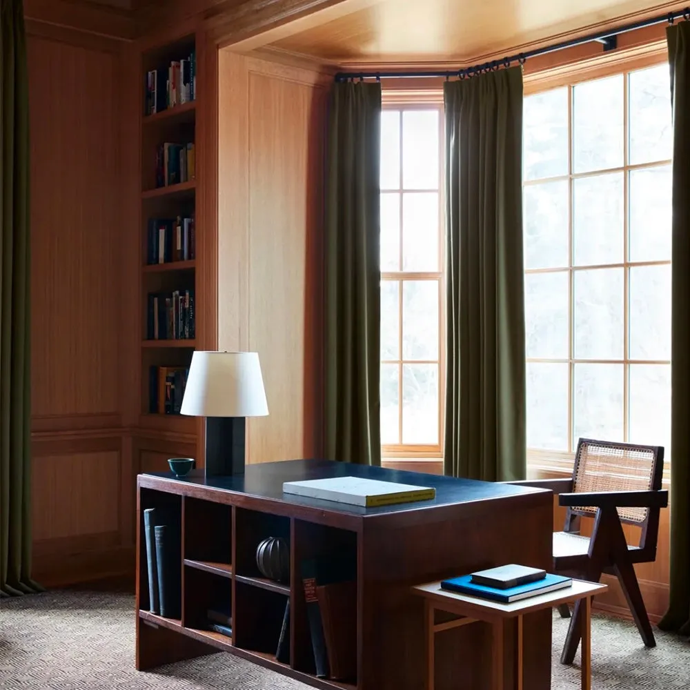 Flaxen | Vol Velvet Blackout Curtains Luxury Heavyweight Luster Custom Drapes | Soft Top Back Tab