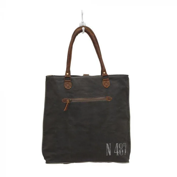 Flower Design Canvas Tote Bag