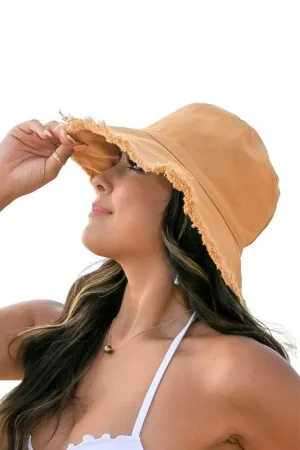 Frayed Edge Canvas Bucket Hat