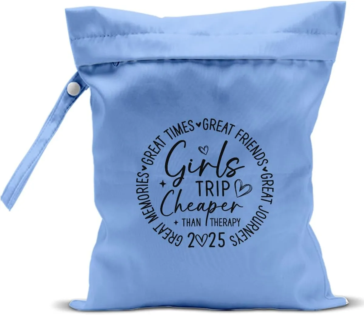 Girls Trip Gifts Wet Dry Bag, Beach Bag Wet Bag Favors, for Swimsuit Toiletry Travel Essentials For Women Aloha Bags, Beach Travel Gym Laundry bags for Dirty Diaper Swimsuit Gifts (Blue)