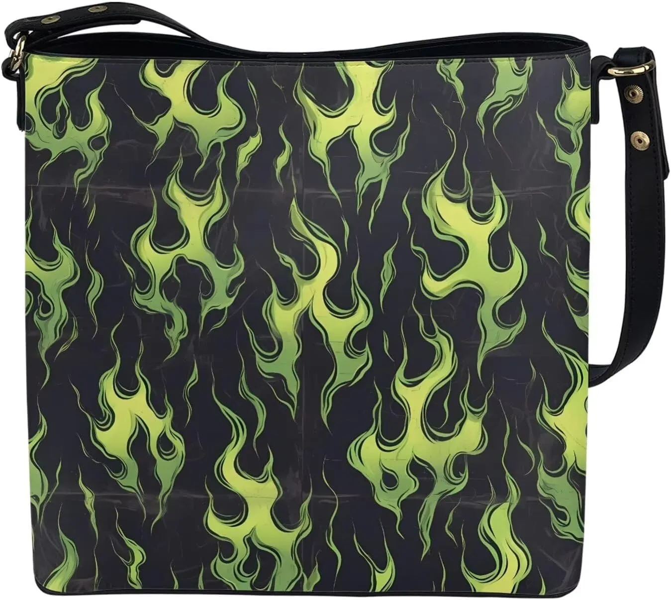 Gothic Style Bucket Bags Purses for Women with Adjustable Strap, PU Leather Tote Handbags Large Top Handle Satchel