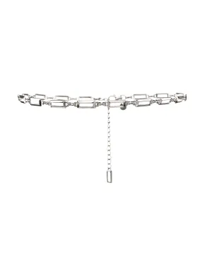 Hala silver rectangles chain belt