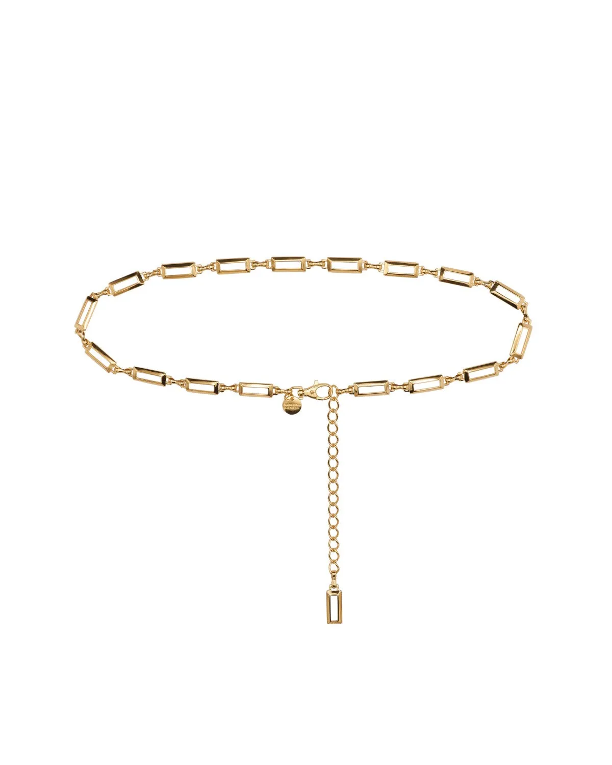 Hala silver rectangles chain belt
