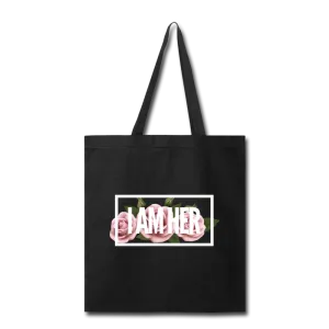 I AM HER - Women's Canvas Tote Bag - Rose Design