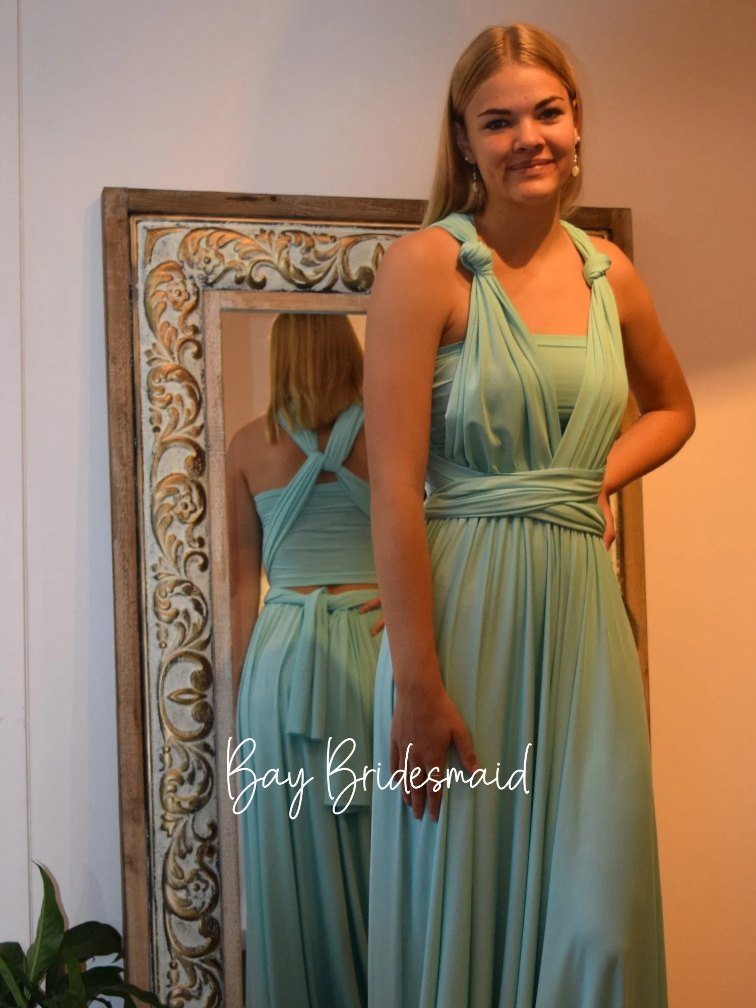Ice Green Convertible Infinity bridesmaid dress Express NZ wide