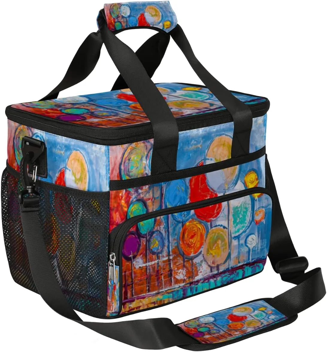 Insulated Lunch Bags for Women Men Watercolor Lollipop Adult Large Reusable Cooler Tote Bag with Adjustable Shoulder Strap Lunch Box for Office, Picnic, Hiking, Beach