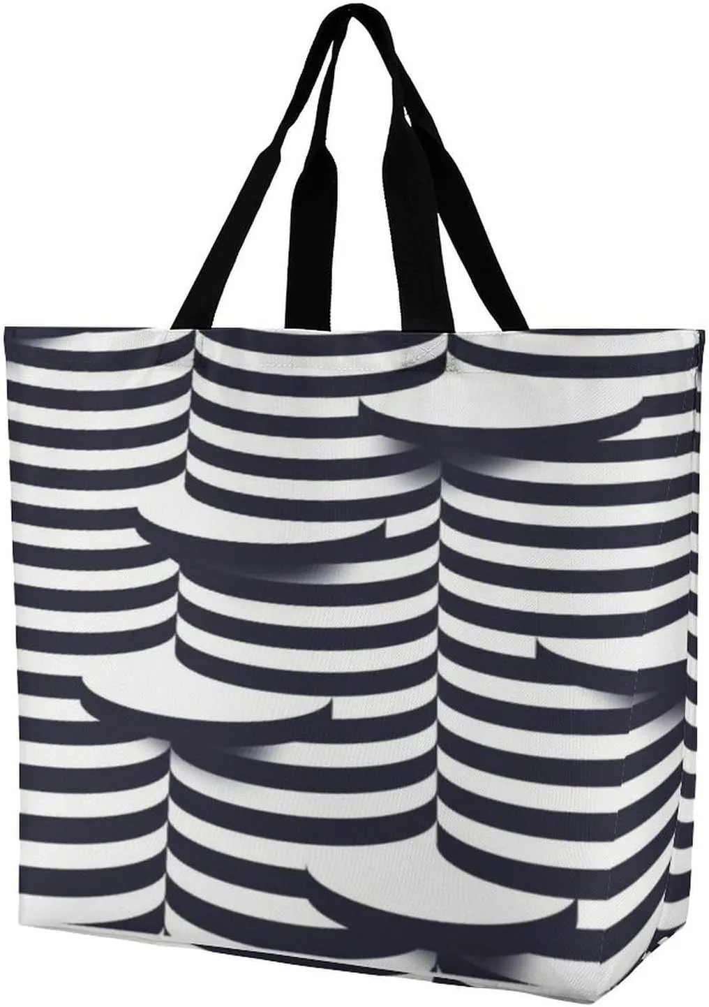 Large Shoulder Tote Bag Reusable Shopping Bag for Women Foldable And Washable Shoulder Tote for Grocery Beach Travel