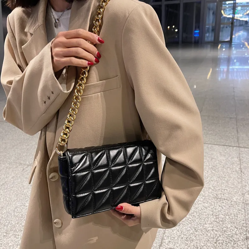 Luxury Brand Leather Woman Bagute Bags Quilted Fashion Bags For Women