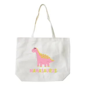 Mamasaurus Dino Heavy Cotton Washable Canvas Bag Funny Mothers Gift