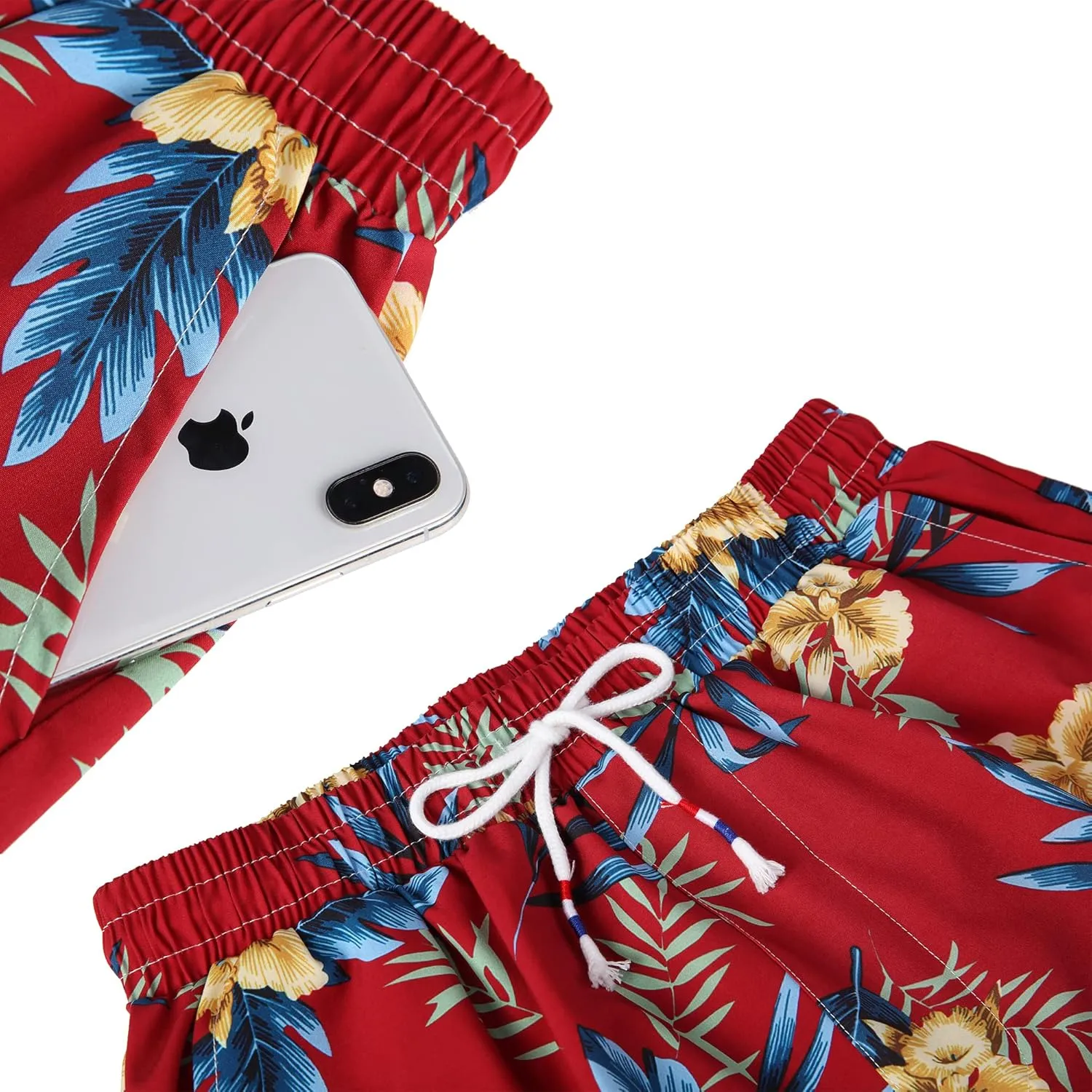 MCEDAR Men's Hawaiian Shirt and Short 2 Piece Vacation Outfits Sets Casual Button Down Beach Floral Suits with Bucket Hats