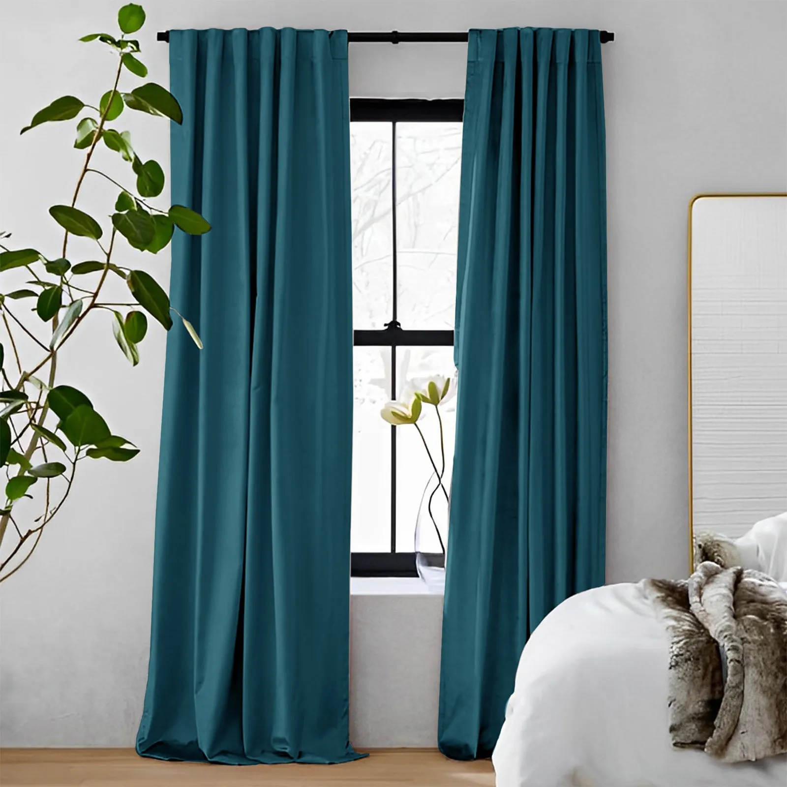 Off White | Vol Velvet Blackout Curtains Luxury Heavyweight Luster Custom Drapes | Soft Top Back Tab