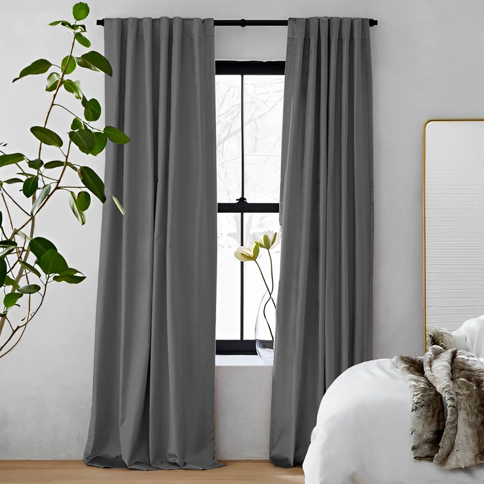 Off White | Vol Velvet Blackout Curtains Luxury Heavyweight Luster Custom Drapes | Soft Top Back Tab