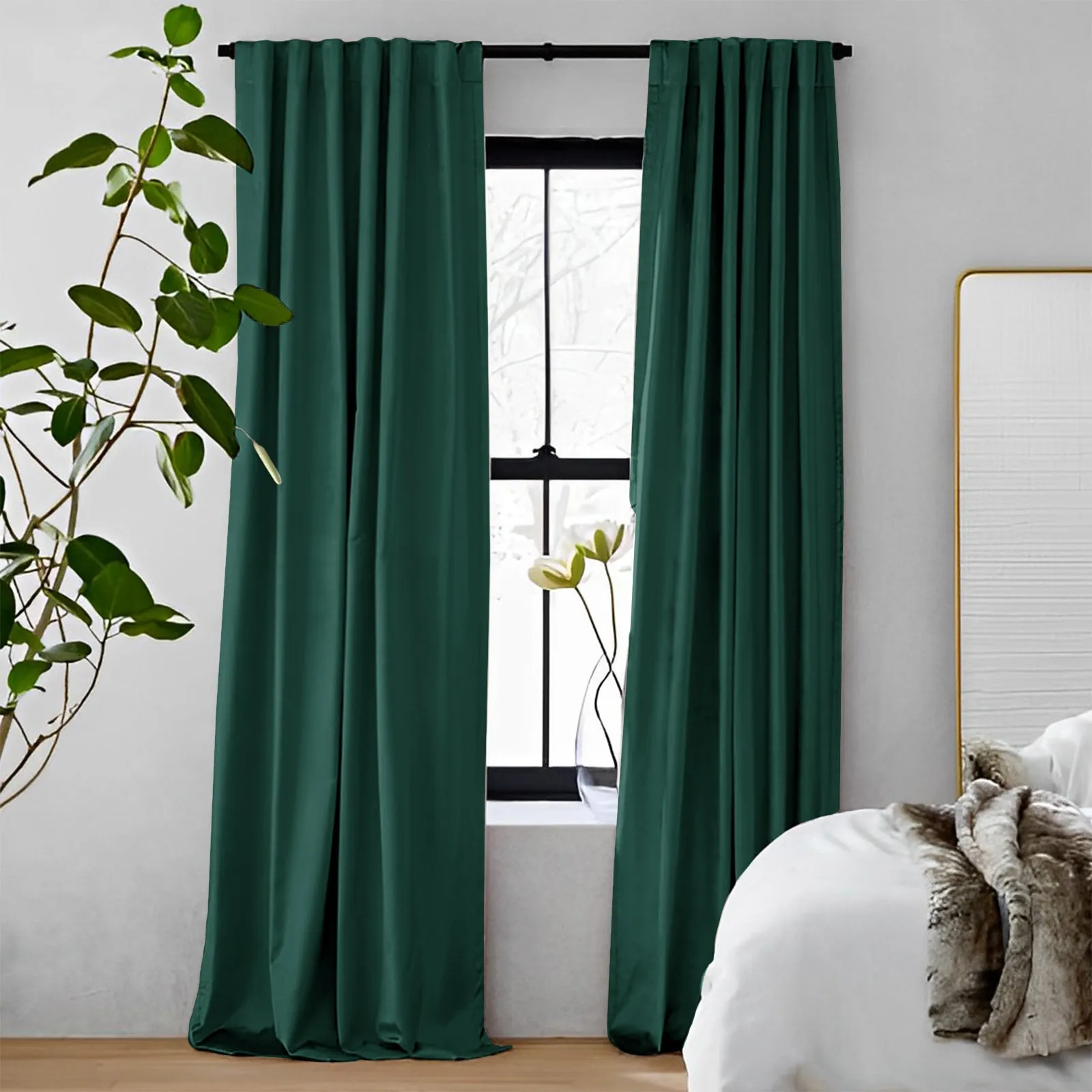 Off White | Vol Velvet Blackout Curtains Luxury Heavyweight Luster Custom Drapes | Soft Top Back Tab