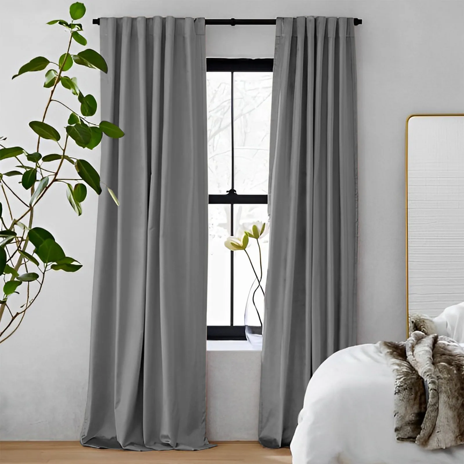 Off White | Vol Velvet Blackout Curtains Luxury Heavyweight Luster Custom Drapes | Soft Top Back Tab