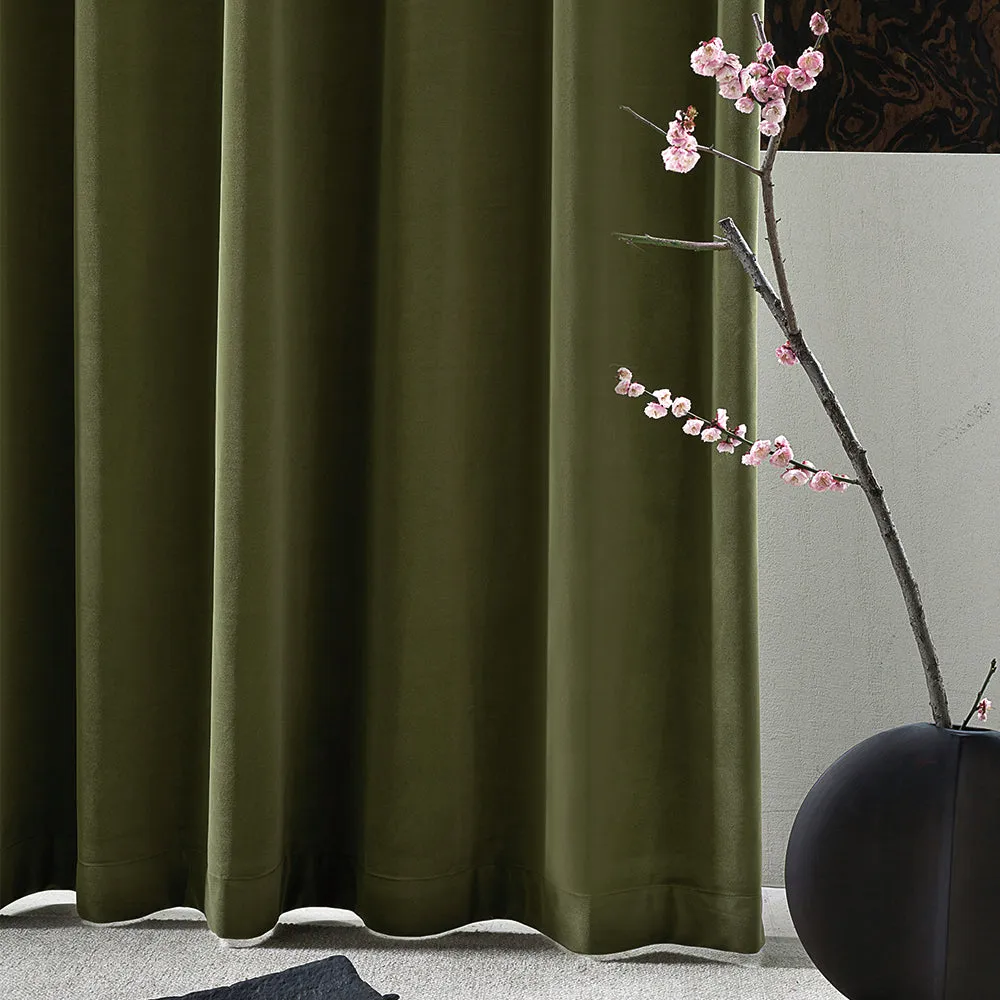 Off White | Vol Velvet Blackout Curtains Luxury Heavyweight Luster Custom Drapes | Soft Top Back Tab