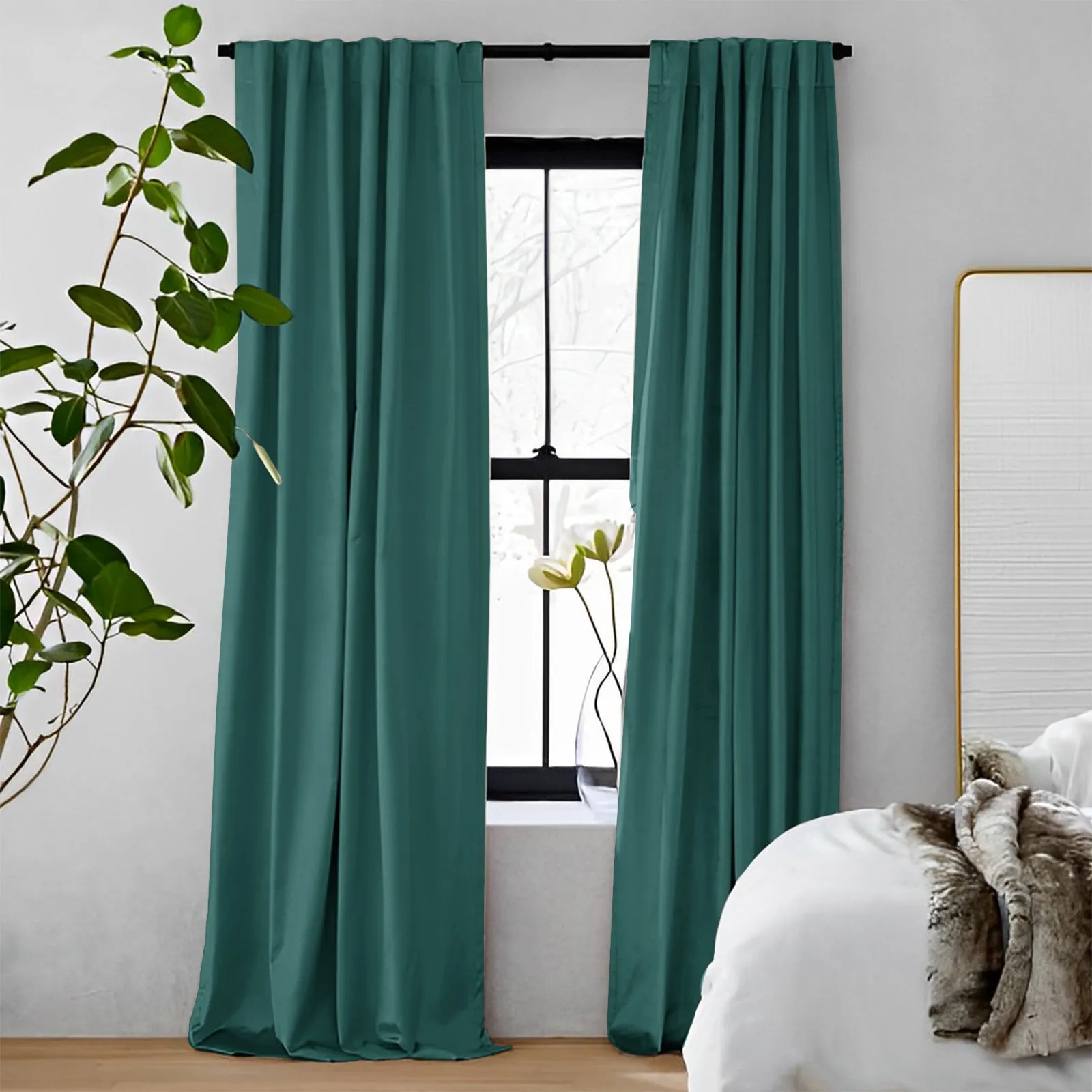 Off White | Vol Velvet Blackout Curtains Luxury Heavyweight Luster Custom Drapes | Soft Top Back Tab
