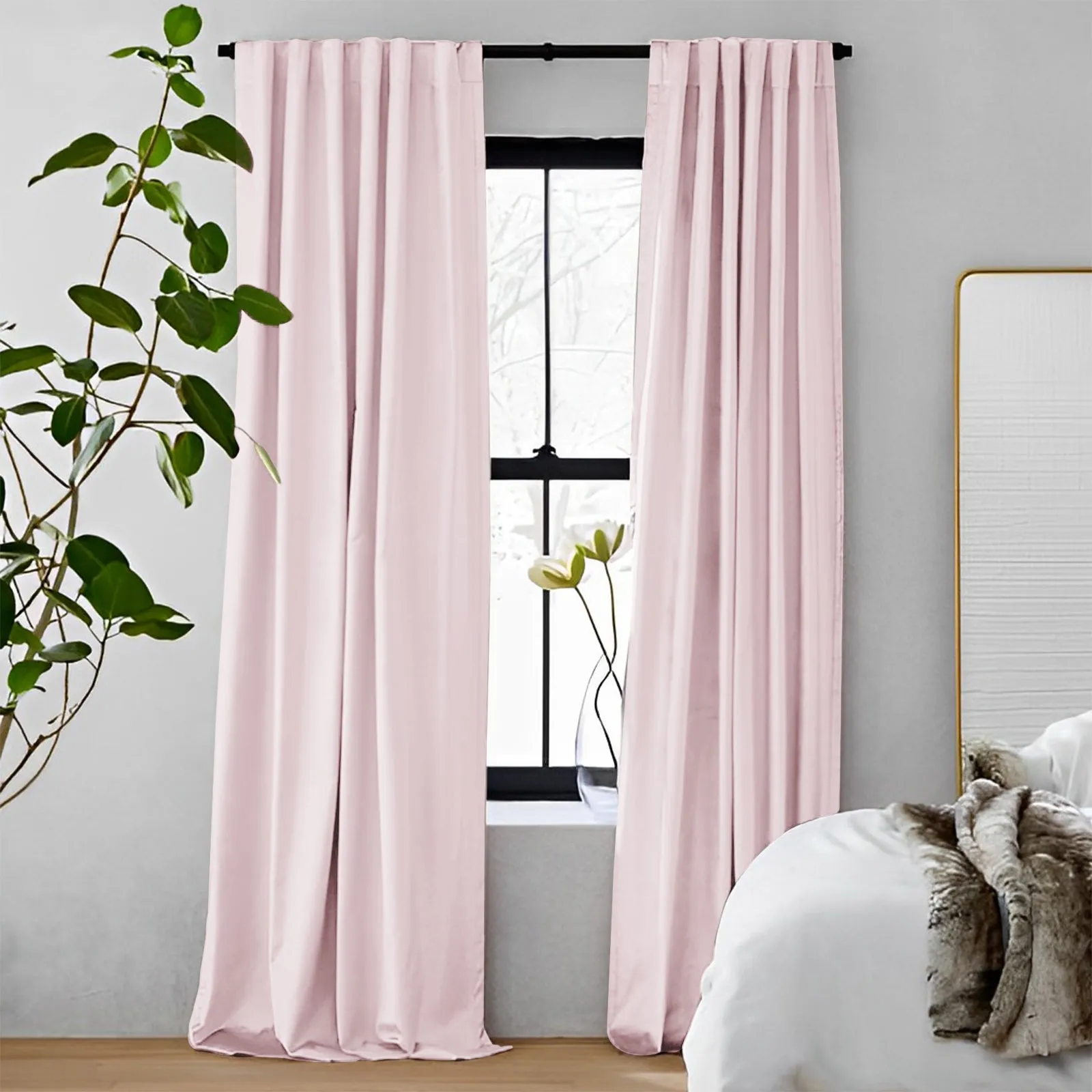 Off White | Vol Velvet Blackout Curtains Luxury Heavyweight Luster Custom Drapes | Soft Top Back Tab