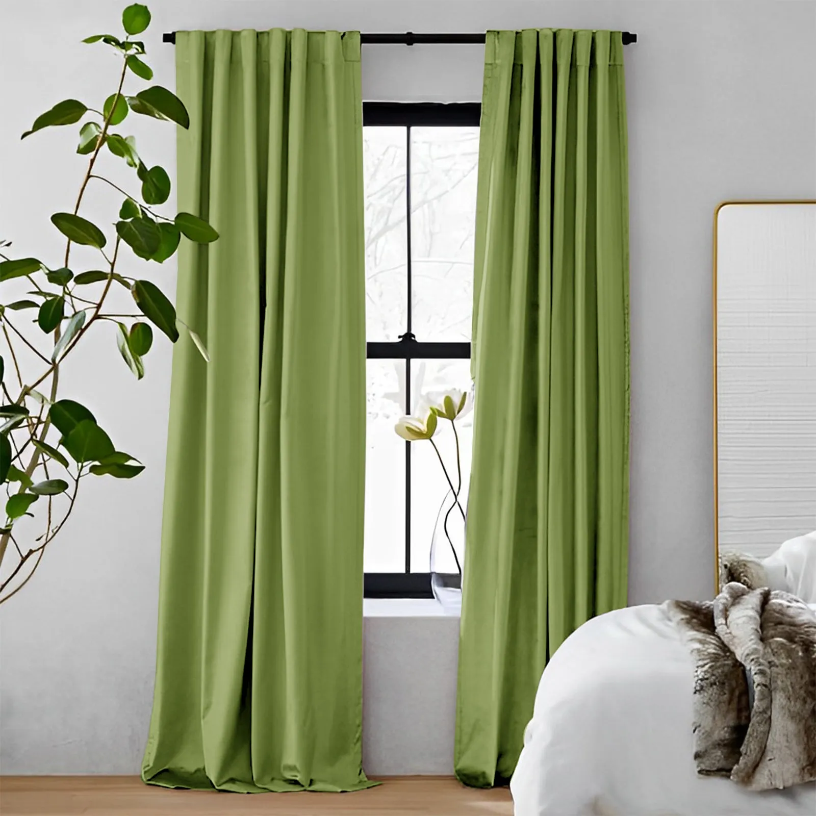 Off White | Vol Velvet Blackout Curtains Luxury Heavyweight Luster Custom Drapes | Soft Top Back Tab