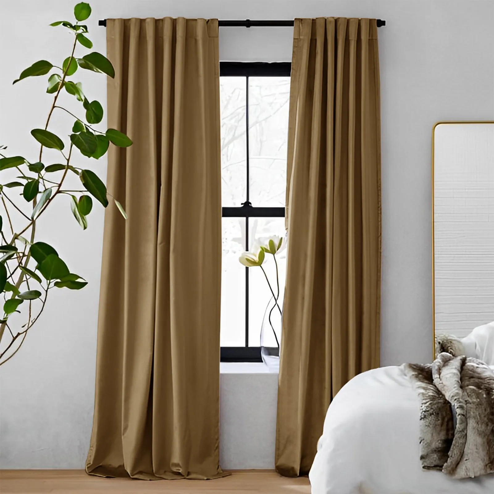 Off White | Vol Velvet Blackout Curtains Luxury Heavyweight Luster Custom Drapes | Soft Top Back Tab