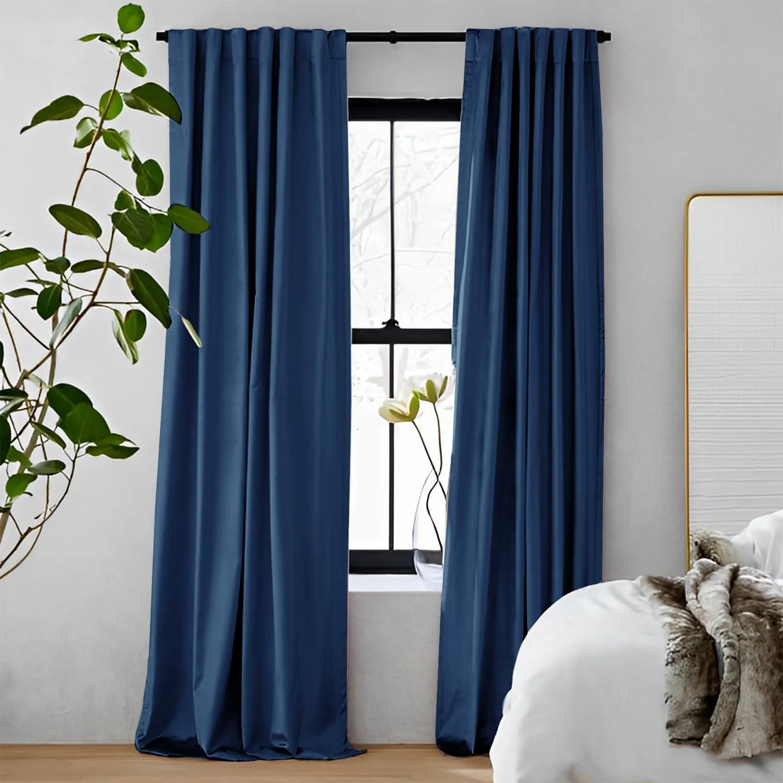 Off White | Vol Velvet Blackout Curtains Luxury Heavyweight Luster Custom Drapes | Soft Top Back Tab