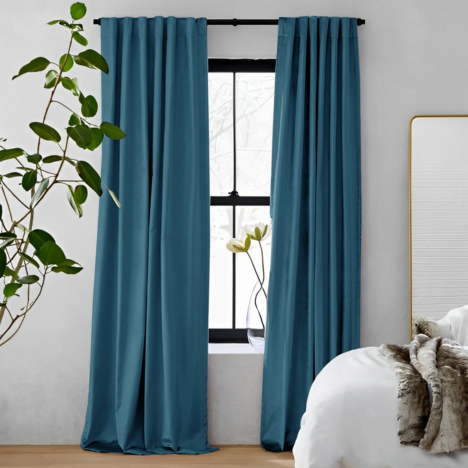 Off White | Vol Velvet Blackout Curtains Luxury Heavyweight Luster Custom Drapes | Soft Top Back Tab