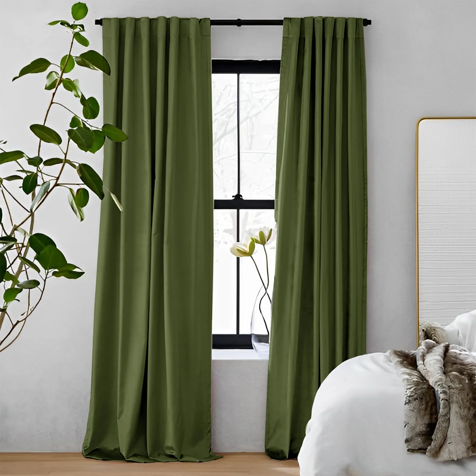 Off White | Vol Velvet Blackout Curtains Luxury Heavyweight Luster Custom Drapes | Soft Top Back Tab