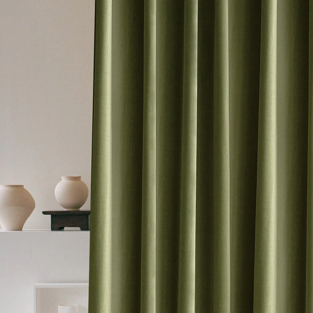 Off White | Vol Velvet Blackout Curtains Luxury Heavyweight Luster Custom Drapes | Soft Top Back Tab
