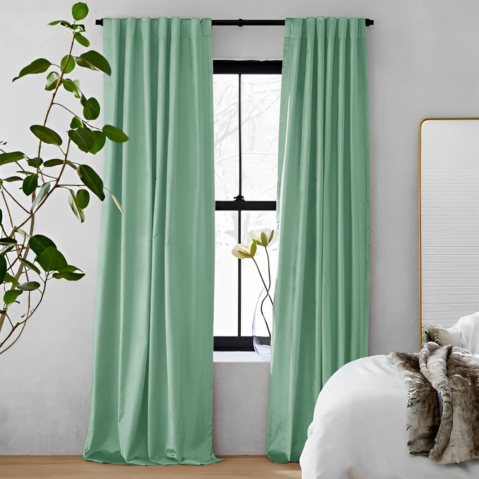 Off White | Vol Velvet Blackout Curtains Luxury Heavyweight Luster Custom Drapes | Soft Top Back Tab