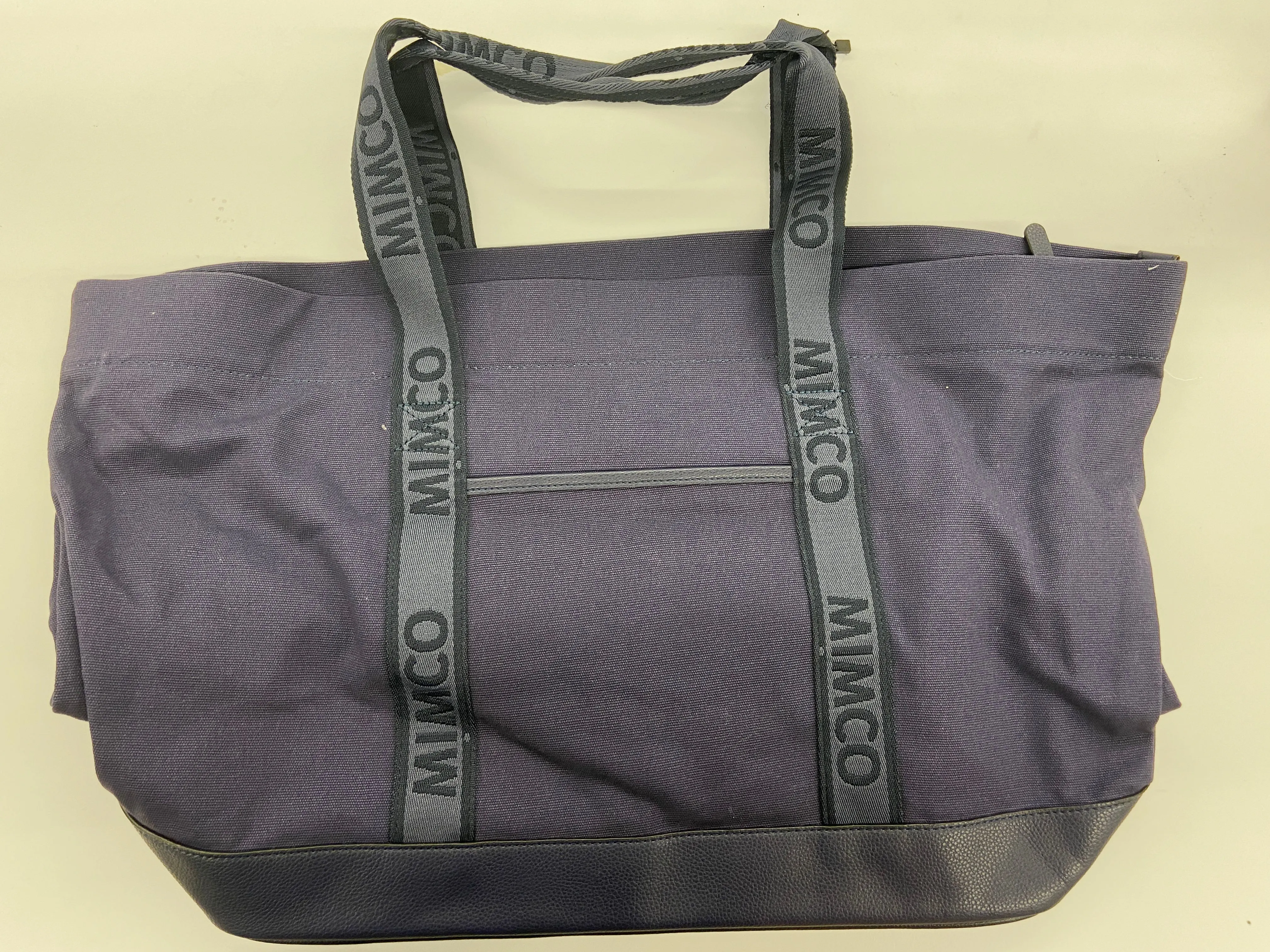 Oversized Canvas Logo Tote in Blue