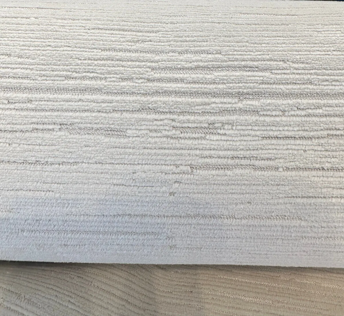 Plush Texture Cut Velvet Dolce Ivory Upholstery Fabric by the yard