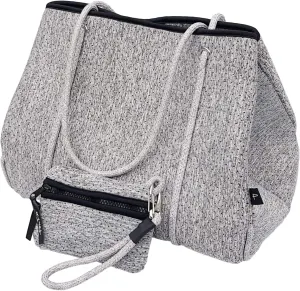 Pole Tribe Neoprene Tote - Large Beach, Gym, Travel Bag & Wallet, Water-Resistant, Durable, Lightweight, Sailor Rope Design