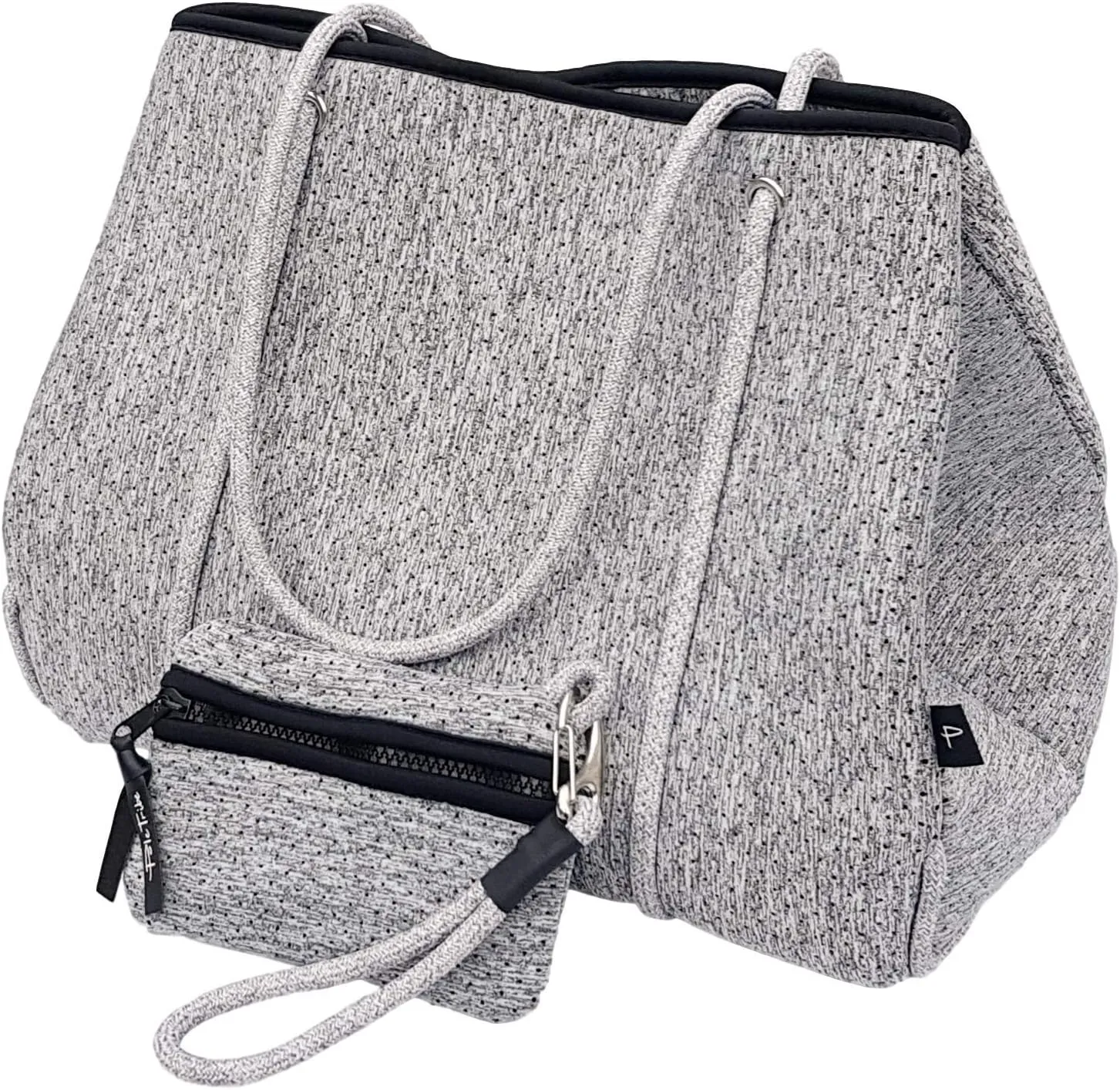 Pole Tribe Neoprene Tote - Large Beach, Gym, Travel Bag & Wallet, Water-Resistant, Durable, Lightweight, Sailor Rope Design