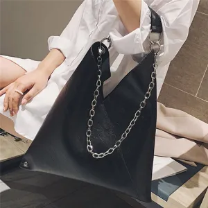 Retro Chain Leather Crossbody Bag