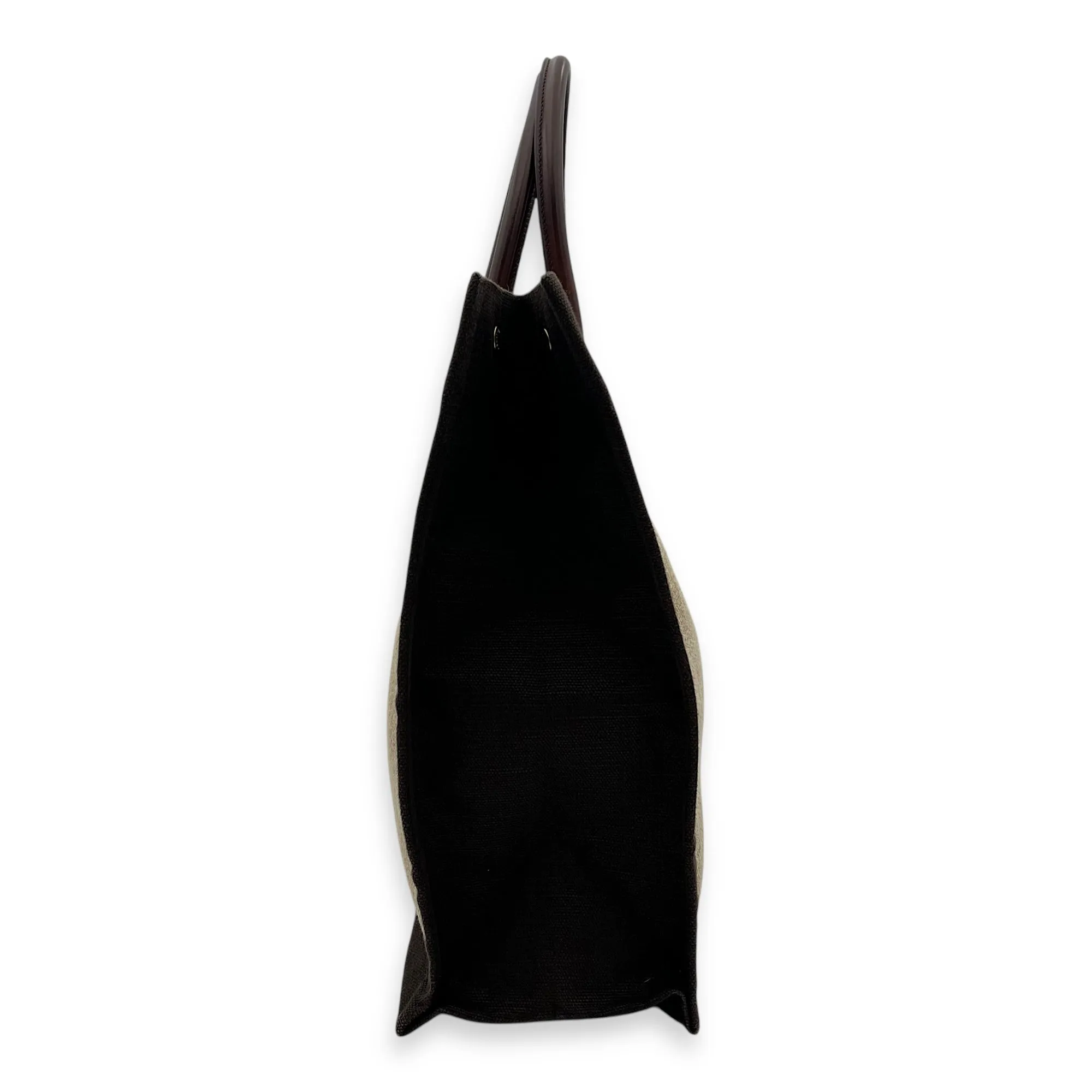 Rive Gauche Tote Bag Brown in Canvas, Gold hardware