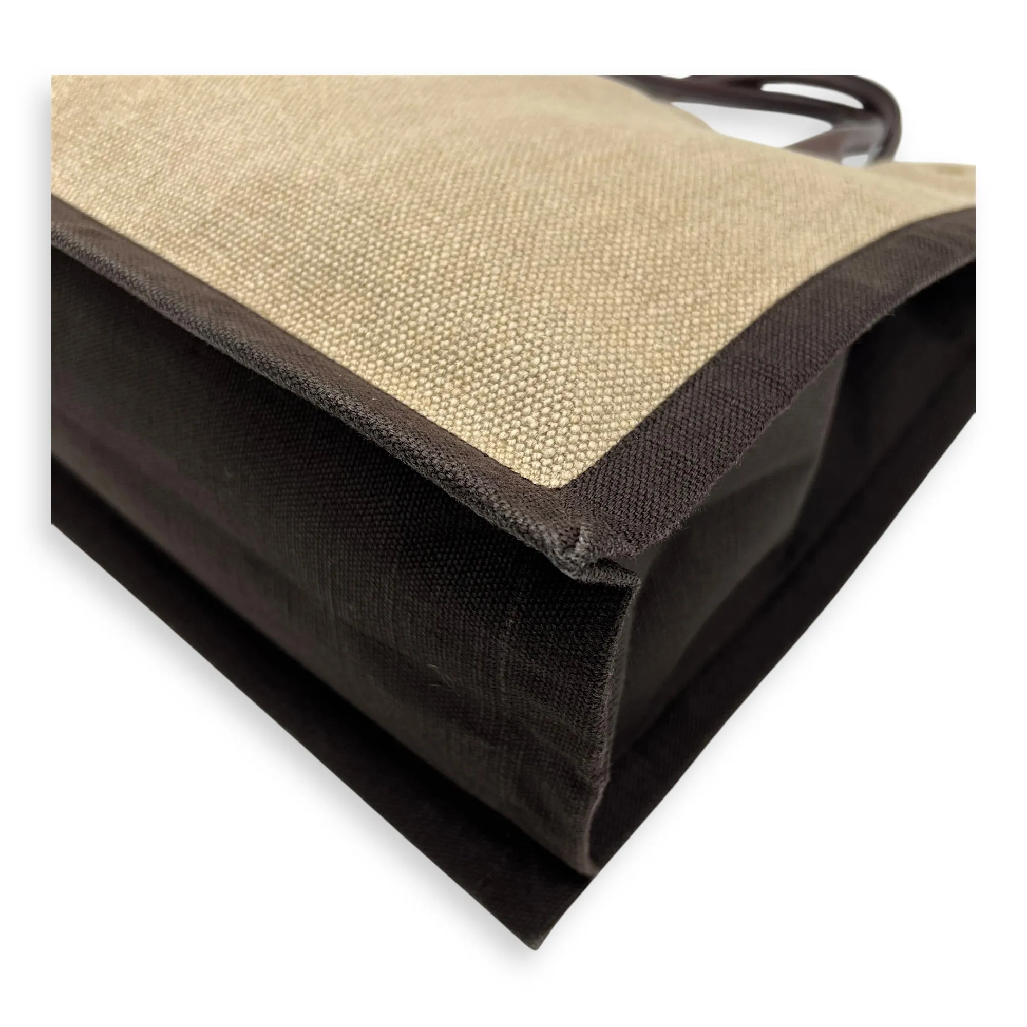 Rive Gauche Tote Bag Brown in Canvas, Gold hardware