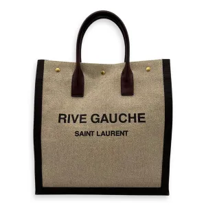 Rive Gauche Tote Bag Brown in Canvas, Gold hardware