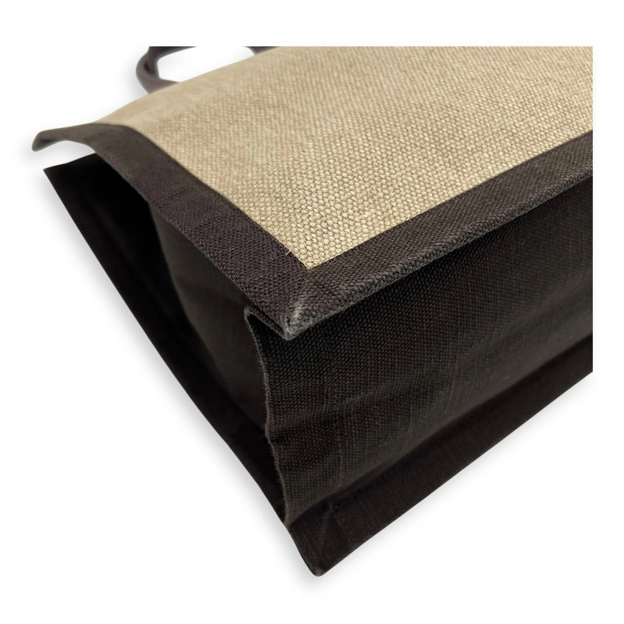 Rive Gauche Tote Bag Brown in Canvas, Gold hardware