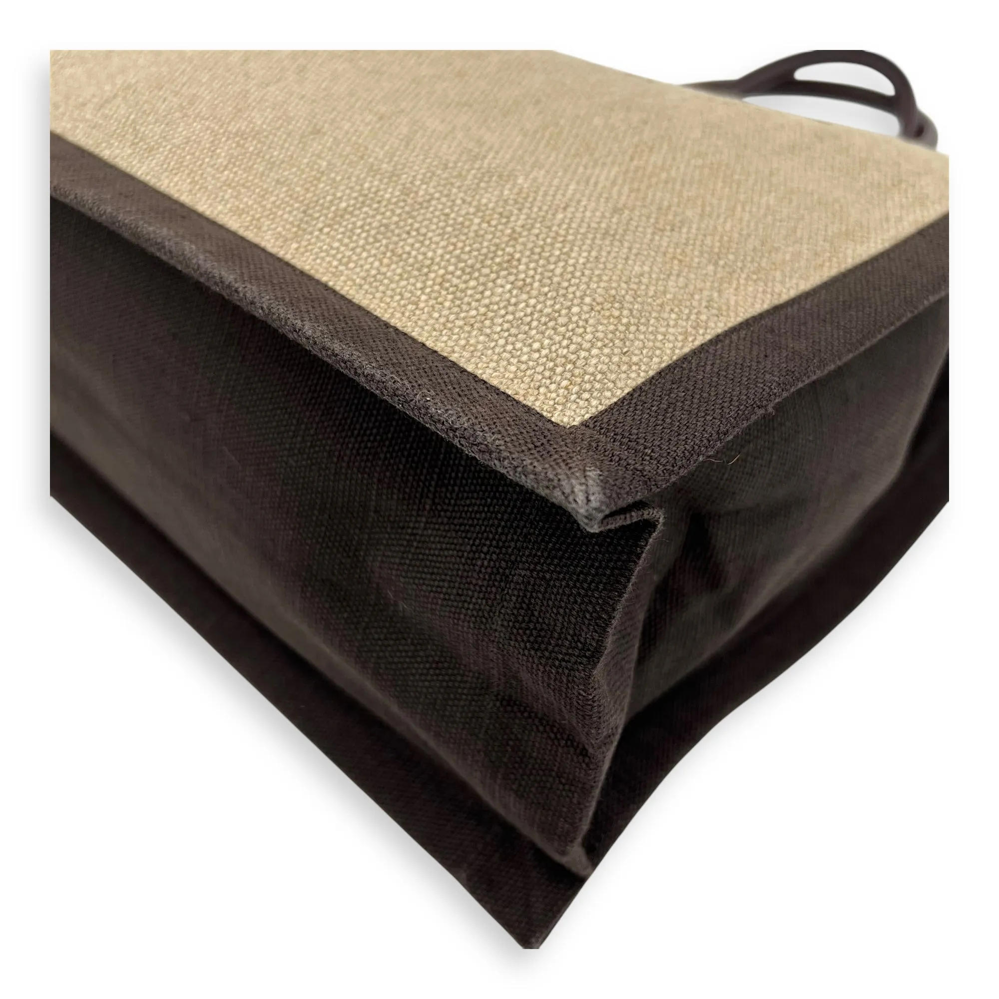 Rive Gauche Tote Bag Brown in Canvas, Gold hardware
