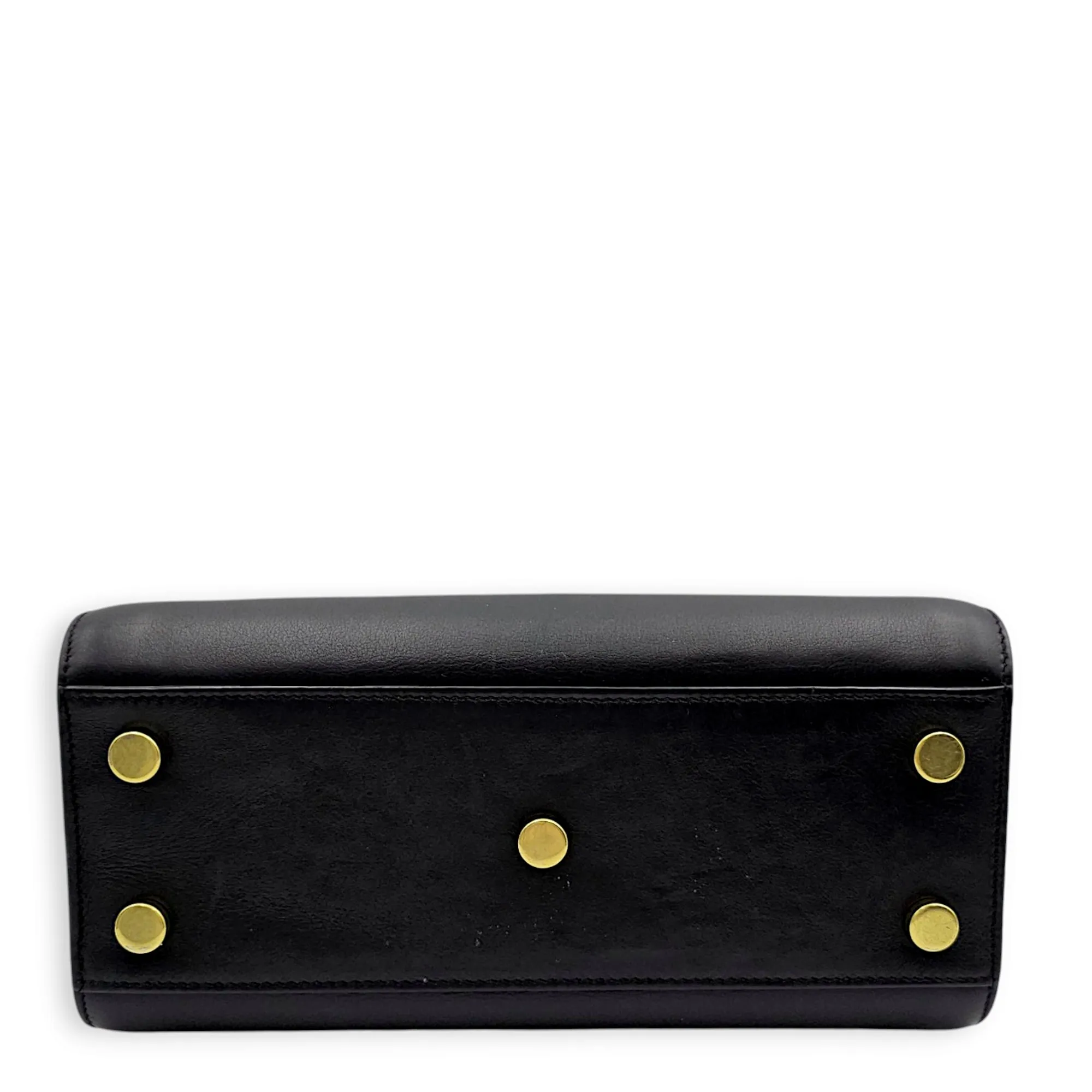 Sac de Jour Nano Black Crossbody Bag in Calfskin, Gold hardware