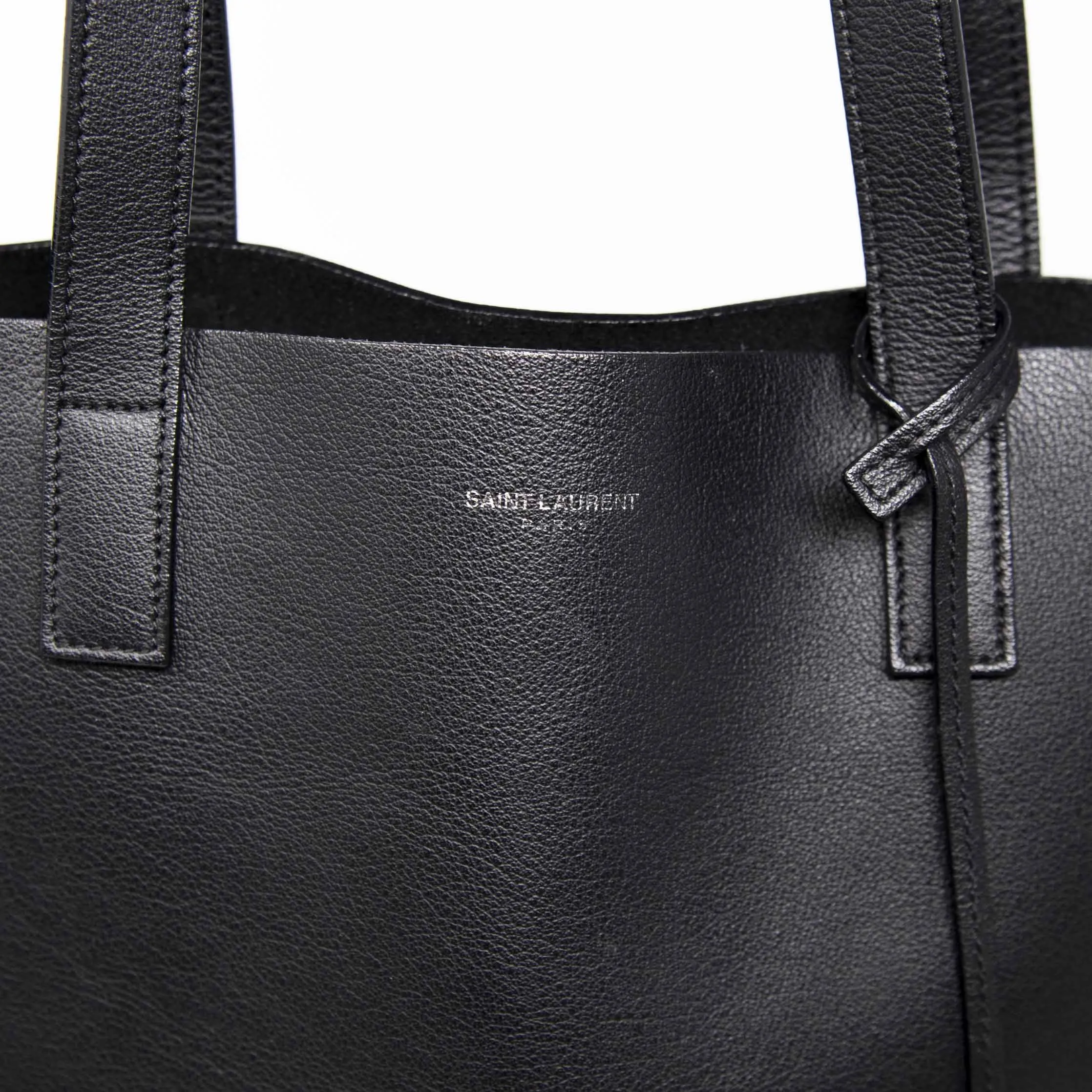 Saint Laurent Black Bold Shopping Tote
