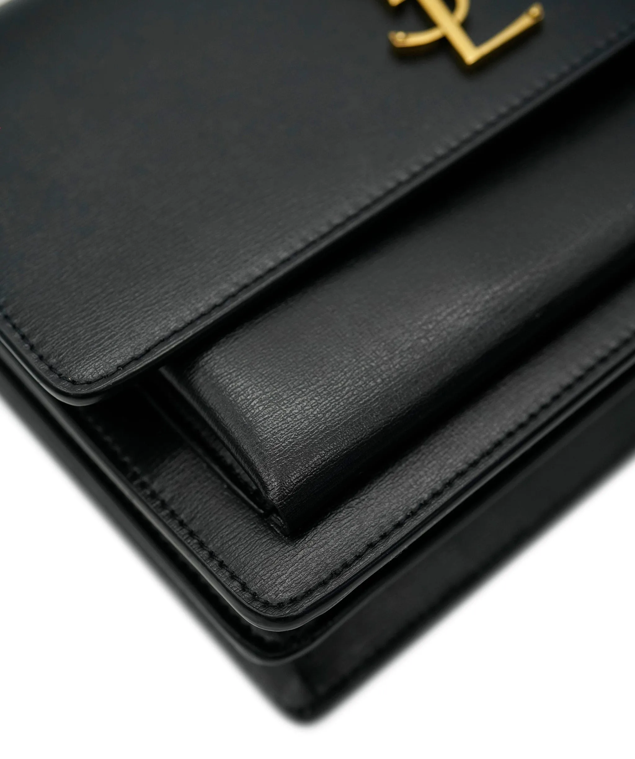 Saint Laurent Black Calfskin Medium Sunset Chain ABC0994