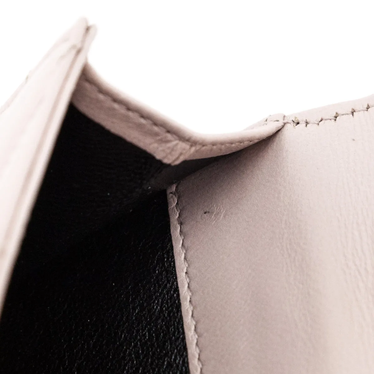 Saint Laurent Marble Pink Matelasse "Y" Lambskin Loulou Compact Wallet
