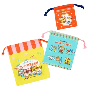 Sanrio 3 Piece Drawstring Bag Set (Various Characters)