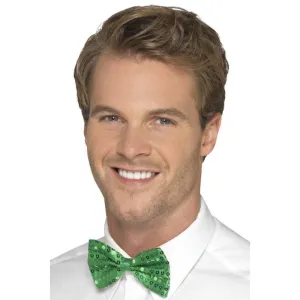 Sequin Bow Tie - Green