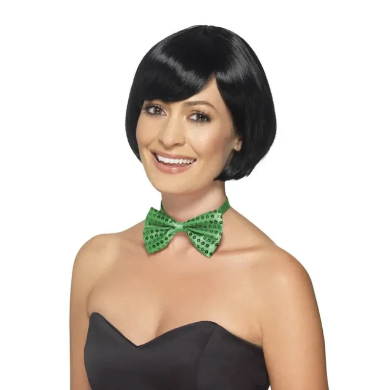Sequin Bow Tie - Green