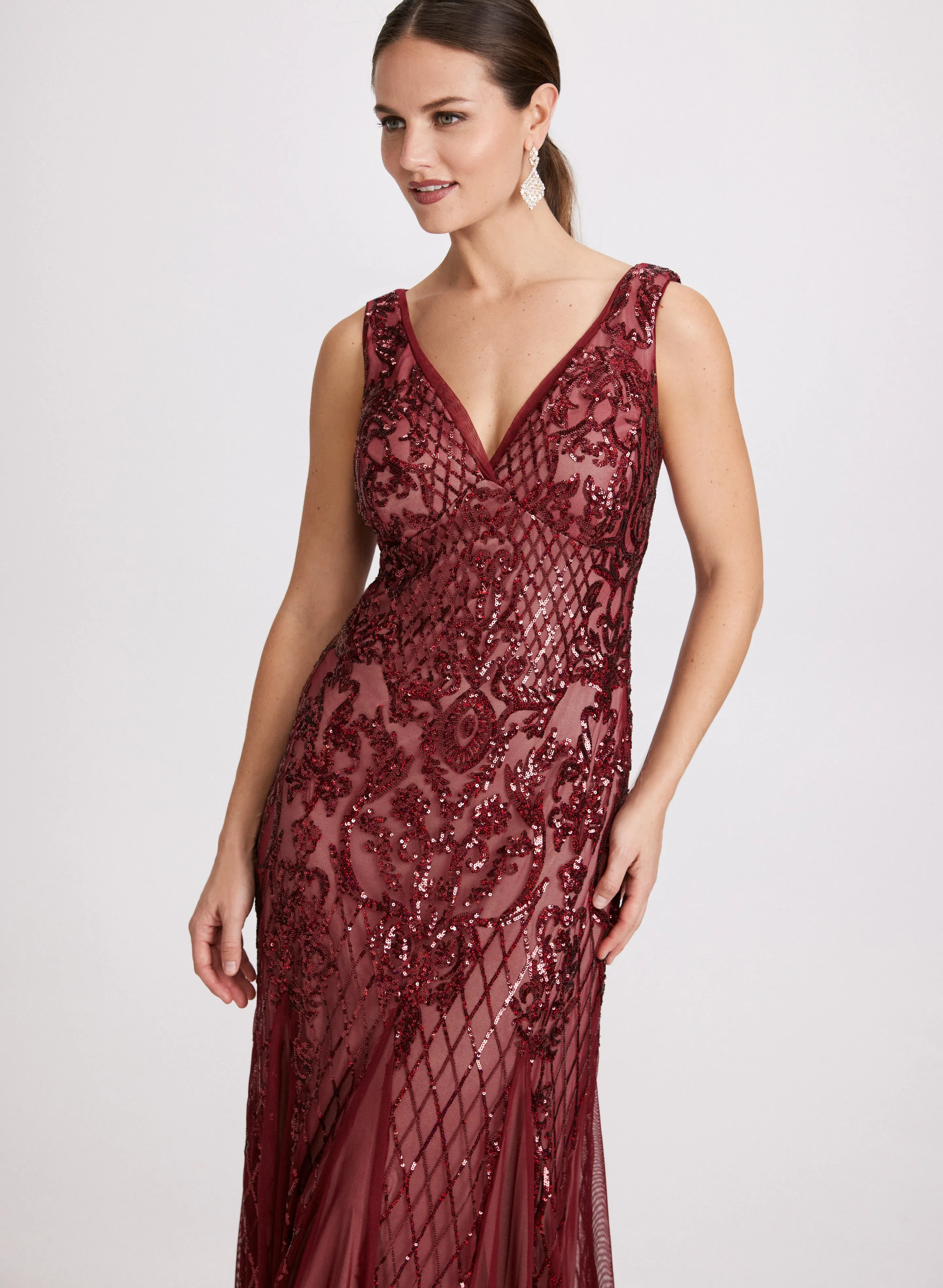 Sequin Embroidered Dress